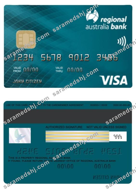 Australia Regional bank visa card